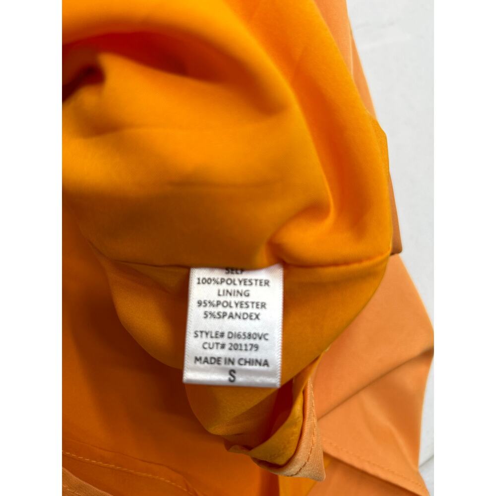 FORE Carolyn Statement Flutter Sleeve Mini Dress in Orange Size S - Picture 7 of 10